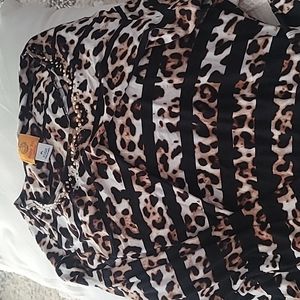 WOMAN'S RUBY RD PETITE BRAND LONG SLEEVE SHIRT TOP SIZE L PETITE